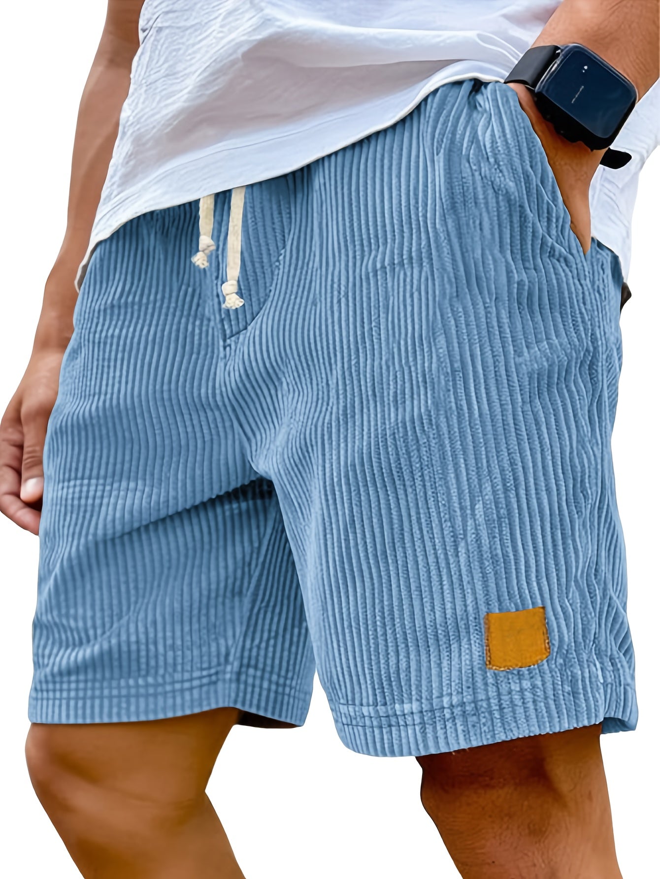 Men's Navy Color Lace Shorts - product view 11