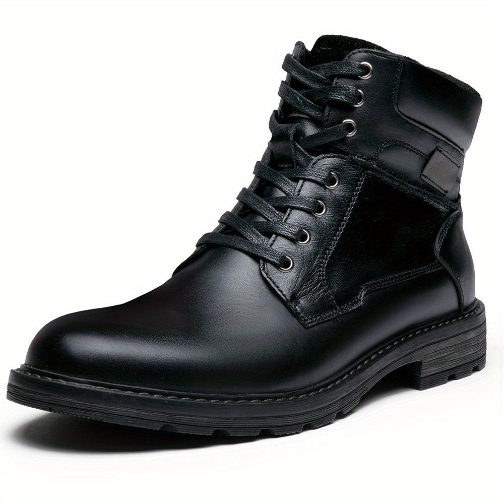 Men's AMY8182-black Leather Dress - product view 2