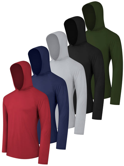 5 pc Men'S Athletic Hoodies Long Sleeve Fishing Shirts for Men Shirts Lightweight - product view 8
