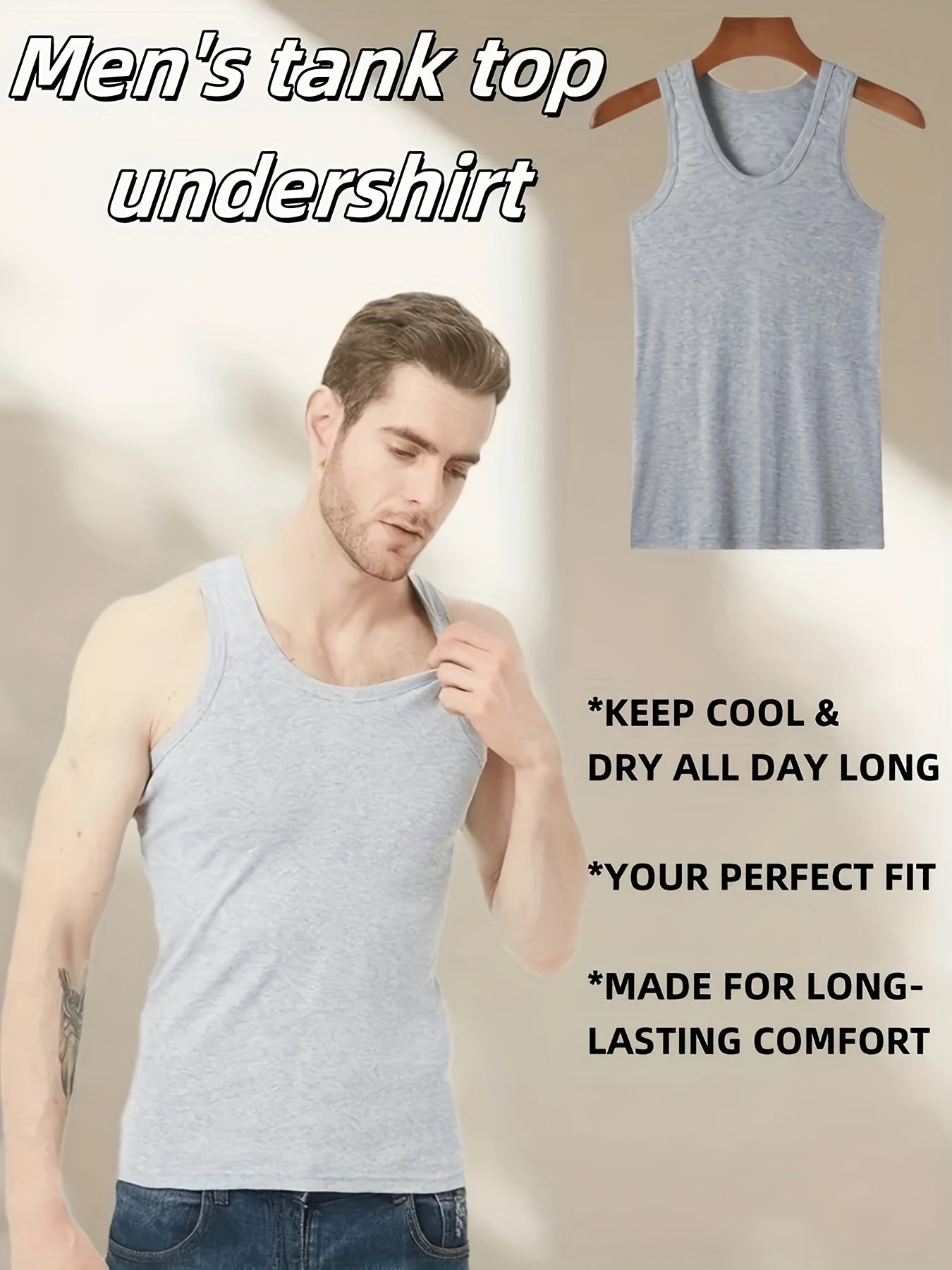 Men's Classic Tank Top - Regular Fit Style 8293