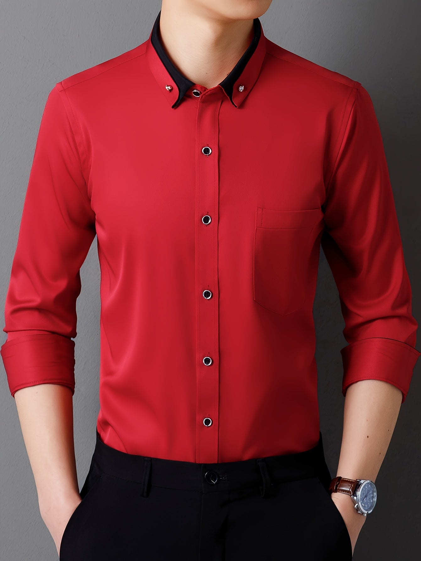 Men's White Polyester Long-Sleeve Cardigan - product view 32