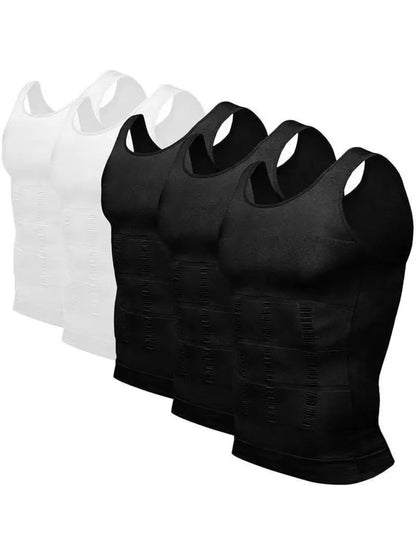 Men's 3 Black + 2 White Knit Top - product view 4