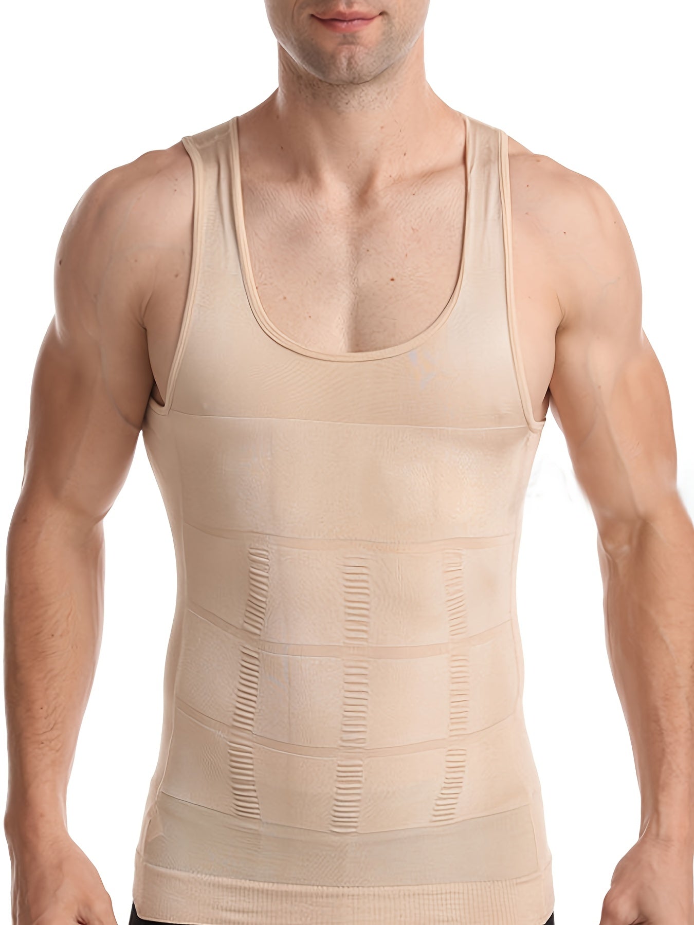 Men's Compression Shaping Tank Tops - 5-Pack Workout Support