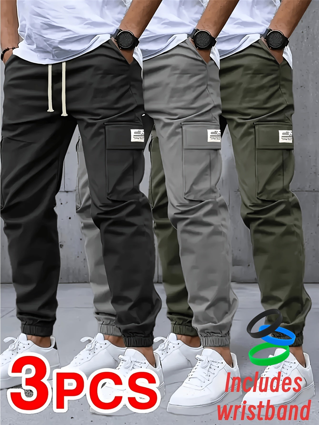 Men's Mixed colors Polyester Pants - product view 7