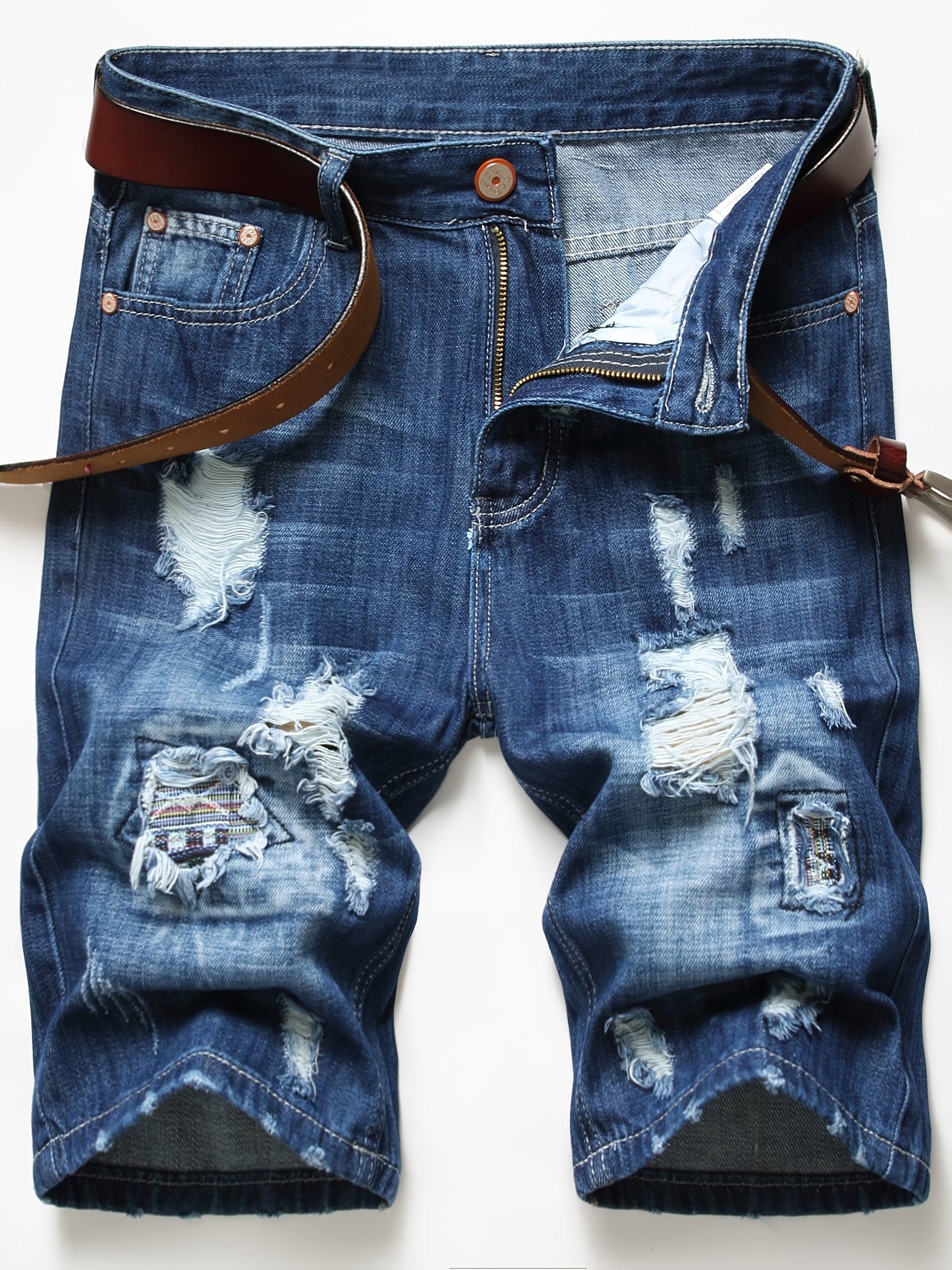 Men's Blue Denim Slim-Fit Jeans - product view 12