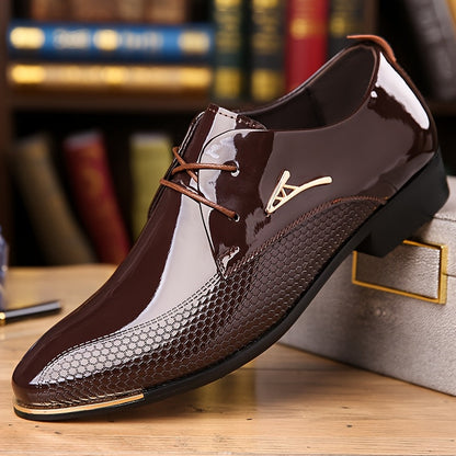 Men's Dark Brown Dress - product view 2