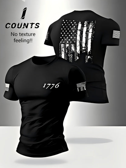Men's Black Short-Sleeve T-Shirt - product view 10