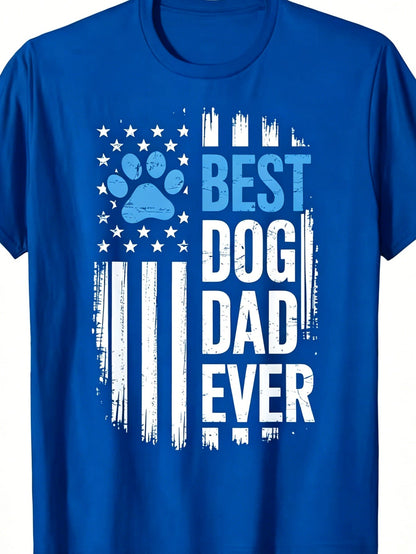 Men's Royal Blue Cotton Short-Sleeve T-Shirt - product view 4