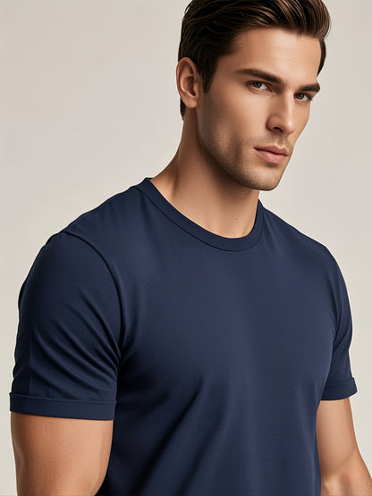Men's Essential T-Shirt - Round Neck Short Sleeve Streetwear Style