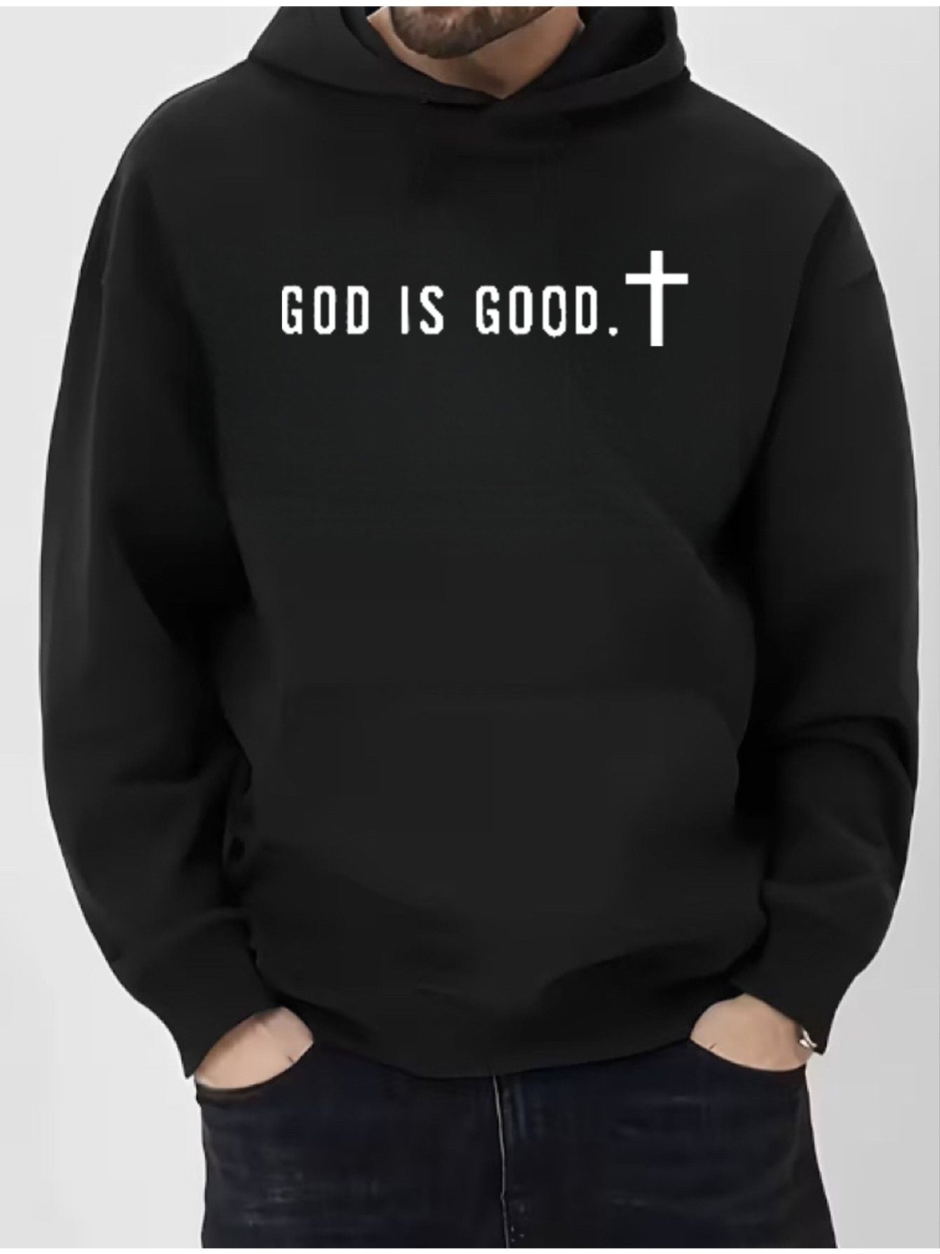 Black Printed Hoodie - product view 6
