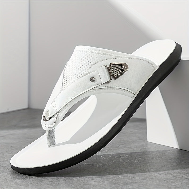 Men's White Mesh Shoes - product view 1