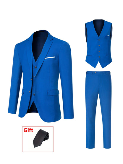 Men's Formal Suit Set - Monogram Print Everyday Style