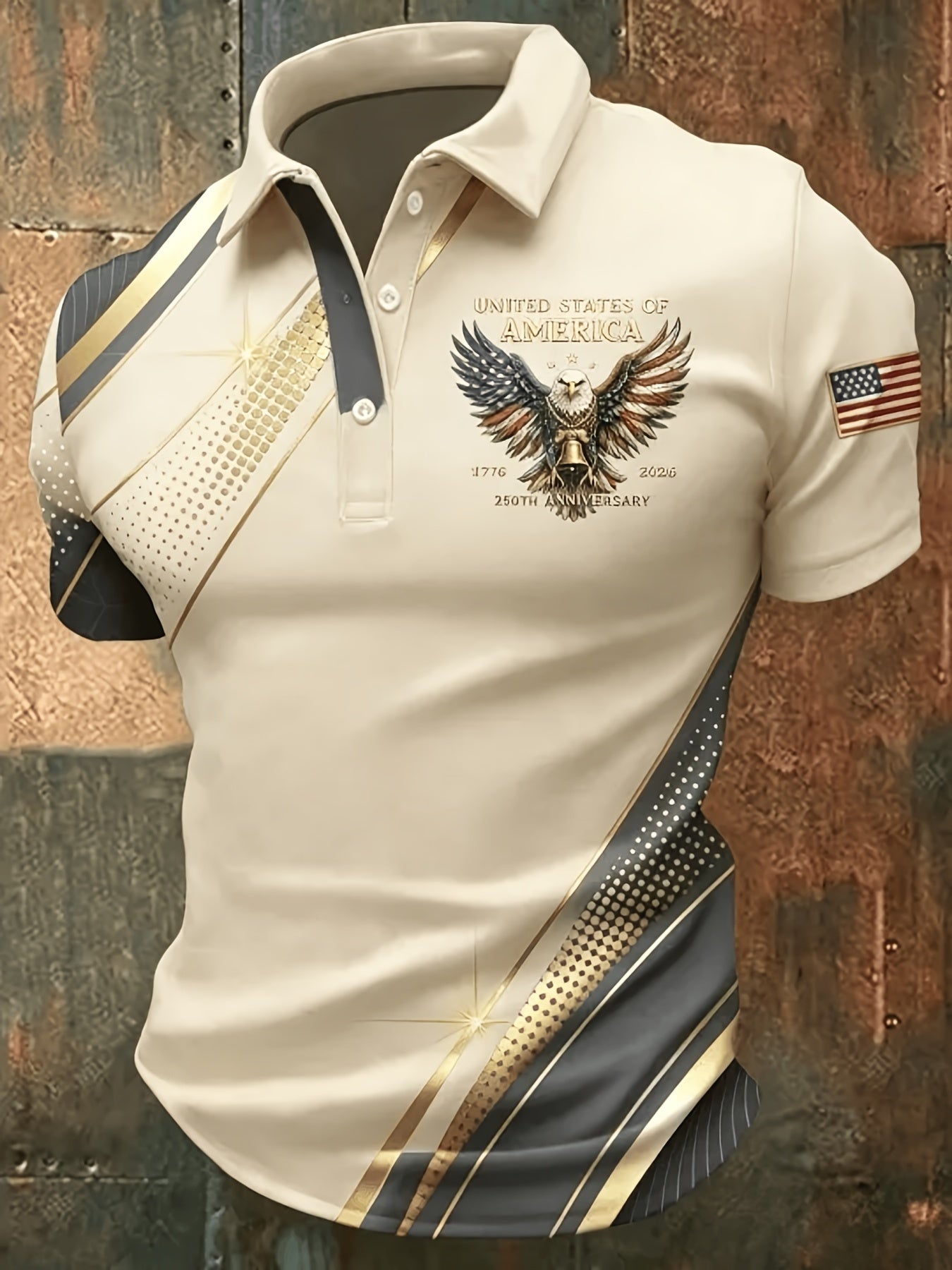 Men's Milky Polyester Printed T-Shirt - product view 6