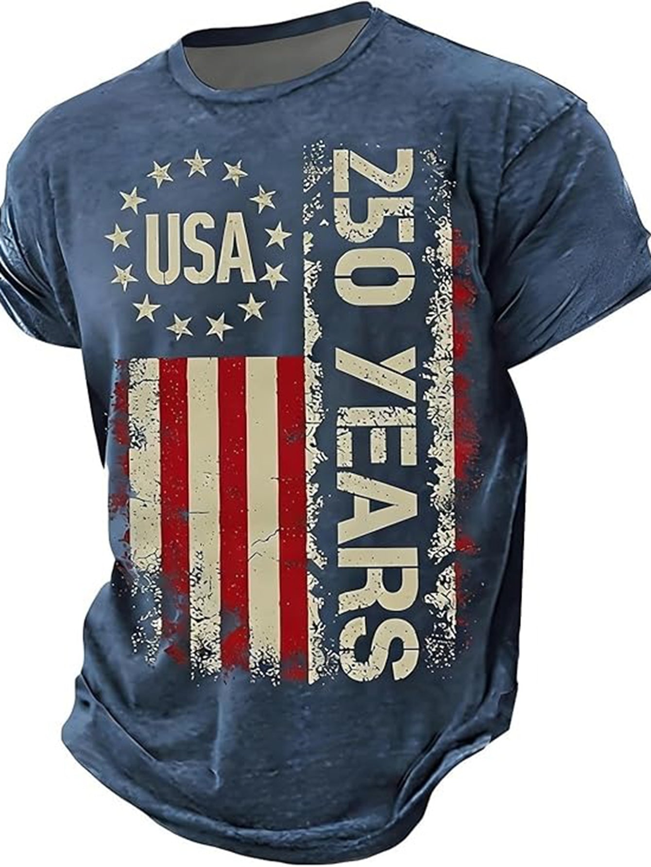Men's Graphic Print T-Shirt - Round Neck Short Sleeve 785829
