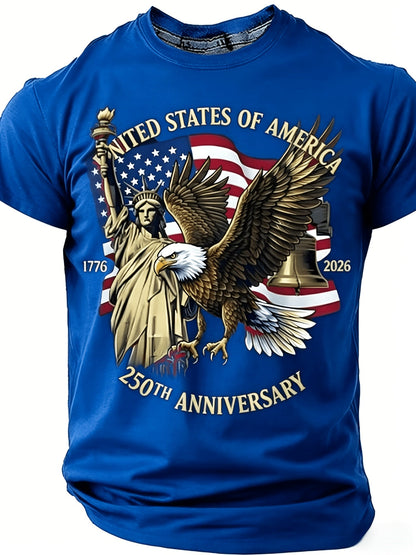 Men's Graphic T-Shirt - Crew Neck Short Sleeve Travel Style