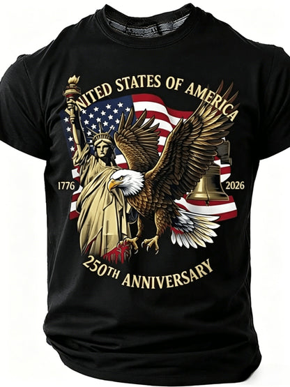 Men's Graphic T-Shirt - Crew Neck Short Sleeve Travel Style