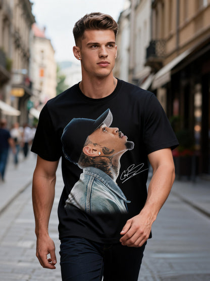 Black Printed Graphic T-Shirt - product view 10