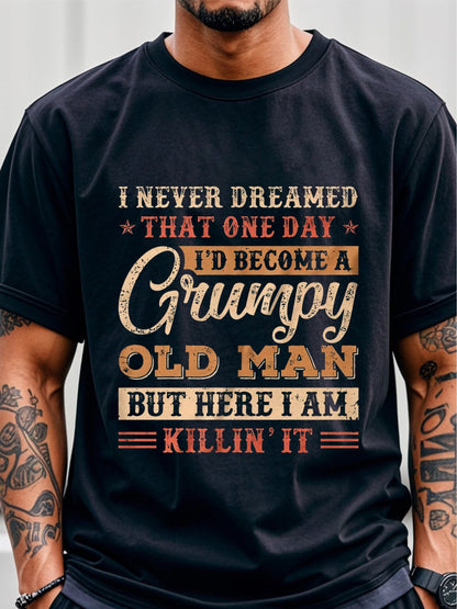Men's Black Knit Short-Sleeve T-Shirt - product view 3