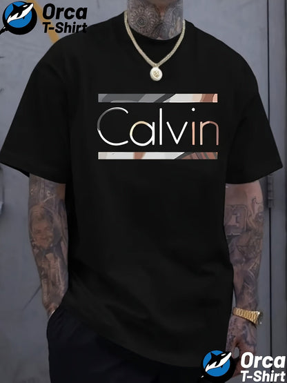 Men's Graphic T-Shirt - Round Neck Short Sleeve Streetwear Style
