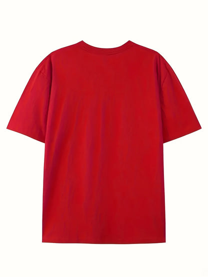 Men's Graphic T-Shirt - Round Neck Short Sleeve Travel Style