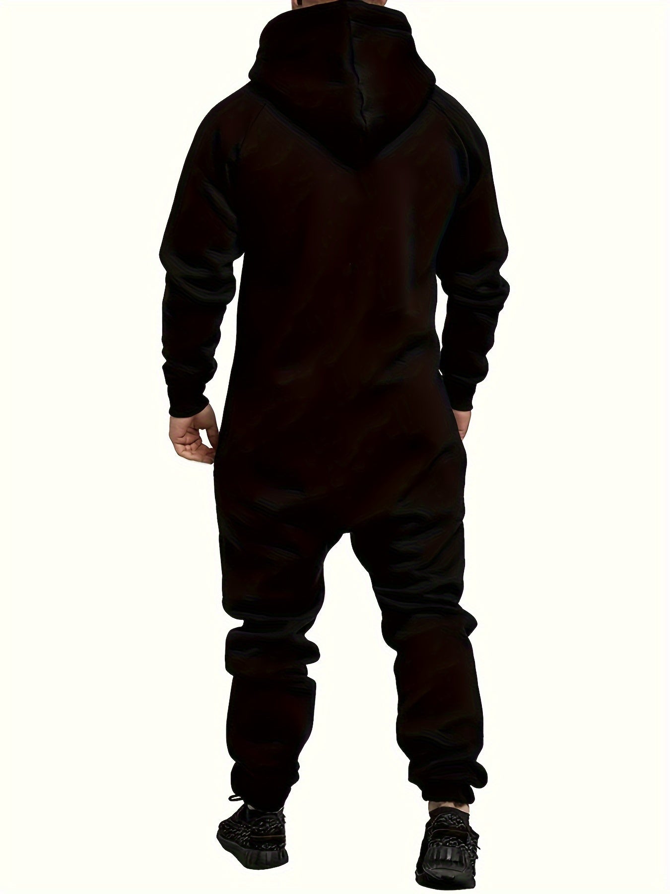 Men's Hooded Coveralls - Full-Zip One-Piece Design
