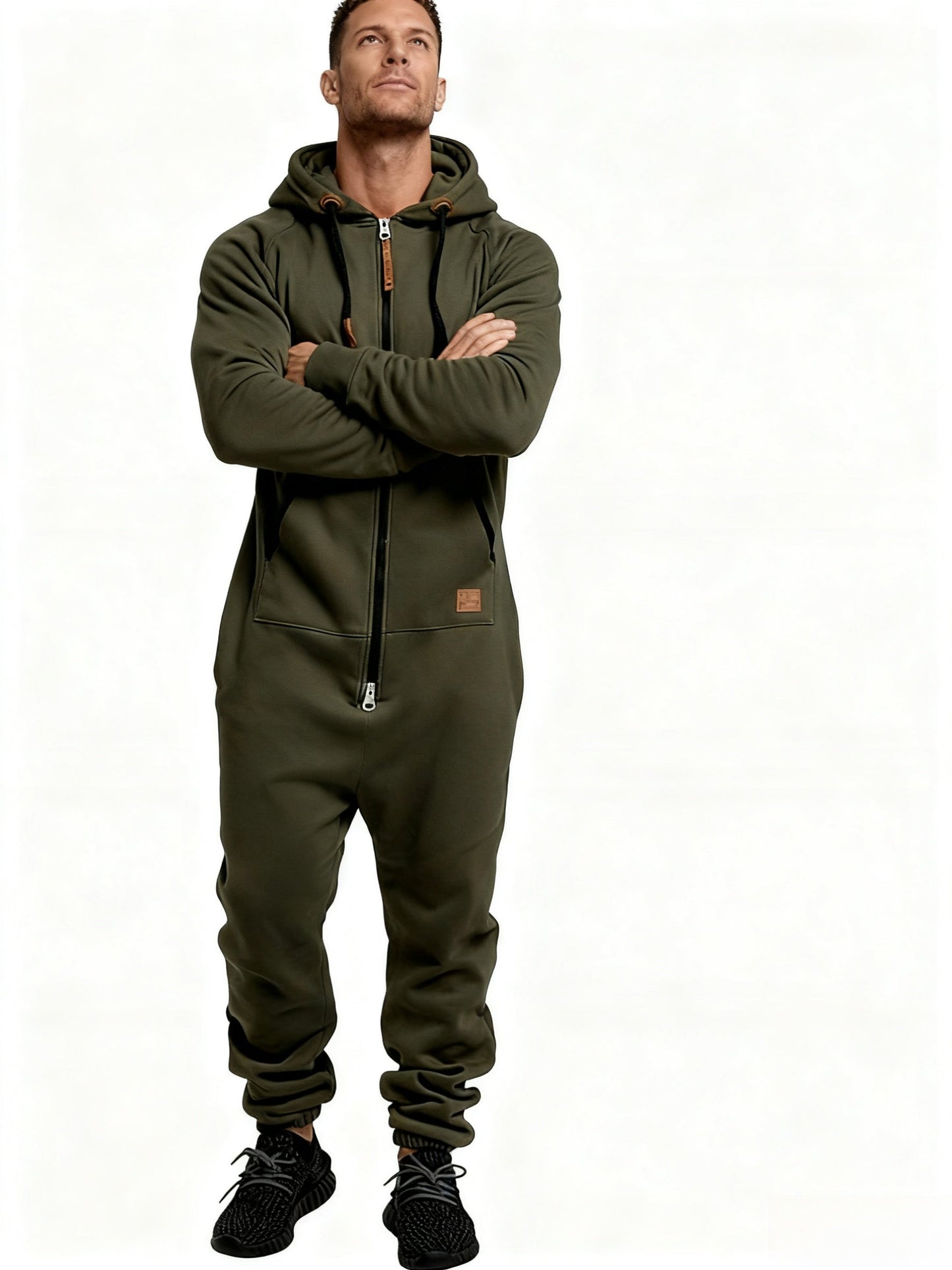 Men's Hooded Coveralls - Full-Zip One-Piece Design Style 4757