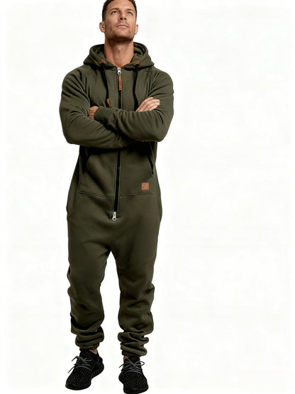 Men's Hooded Coveralls - Full-Zip One-Piece Design Style 4757