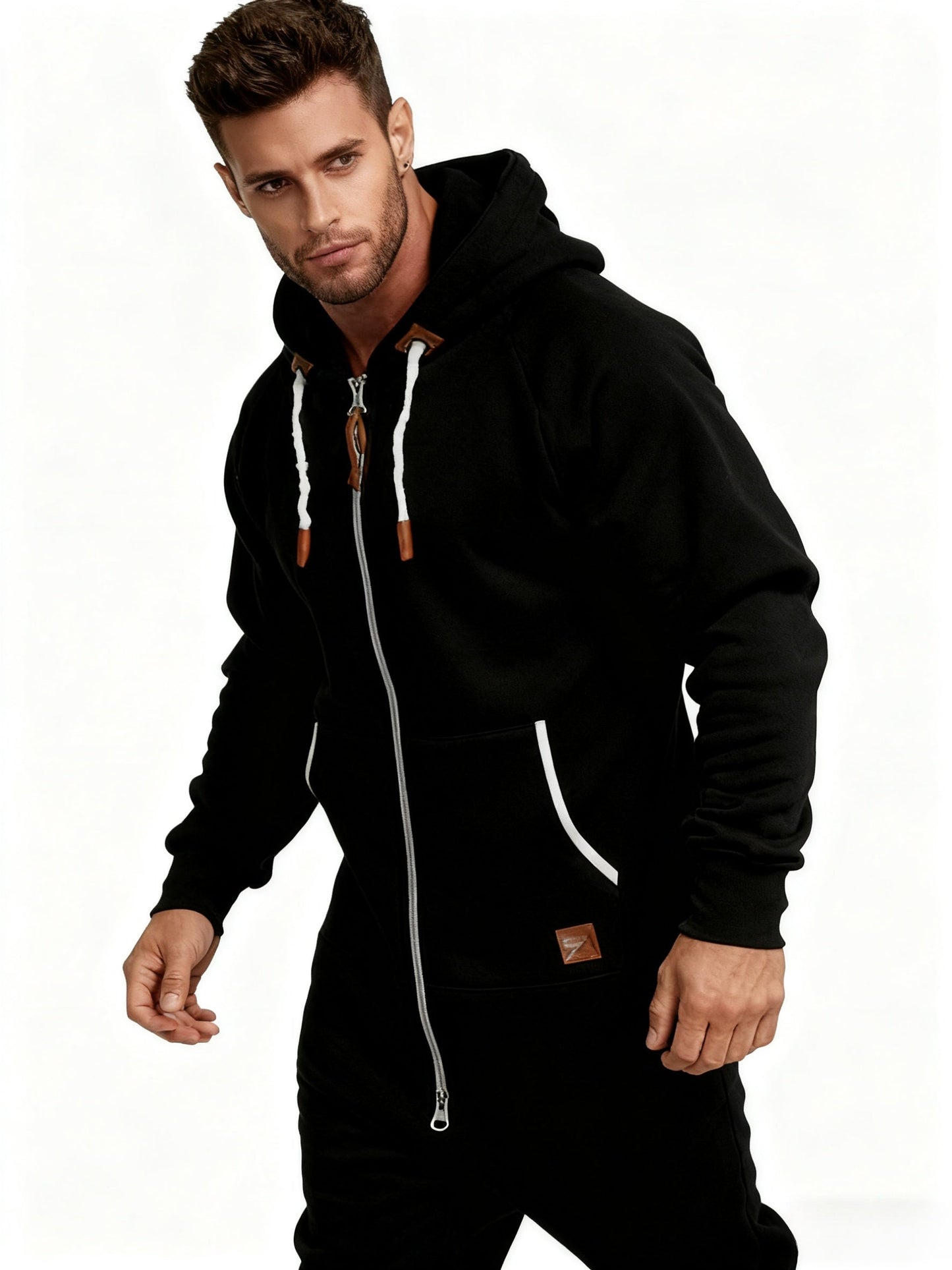 Men's Hooded Coveralls - Full-Zip One-Piece Design Style 4757
