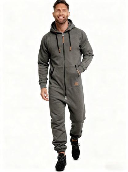 Men's Hooded Coveralls - Full-Zip One-Piece Design Style 4757
