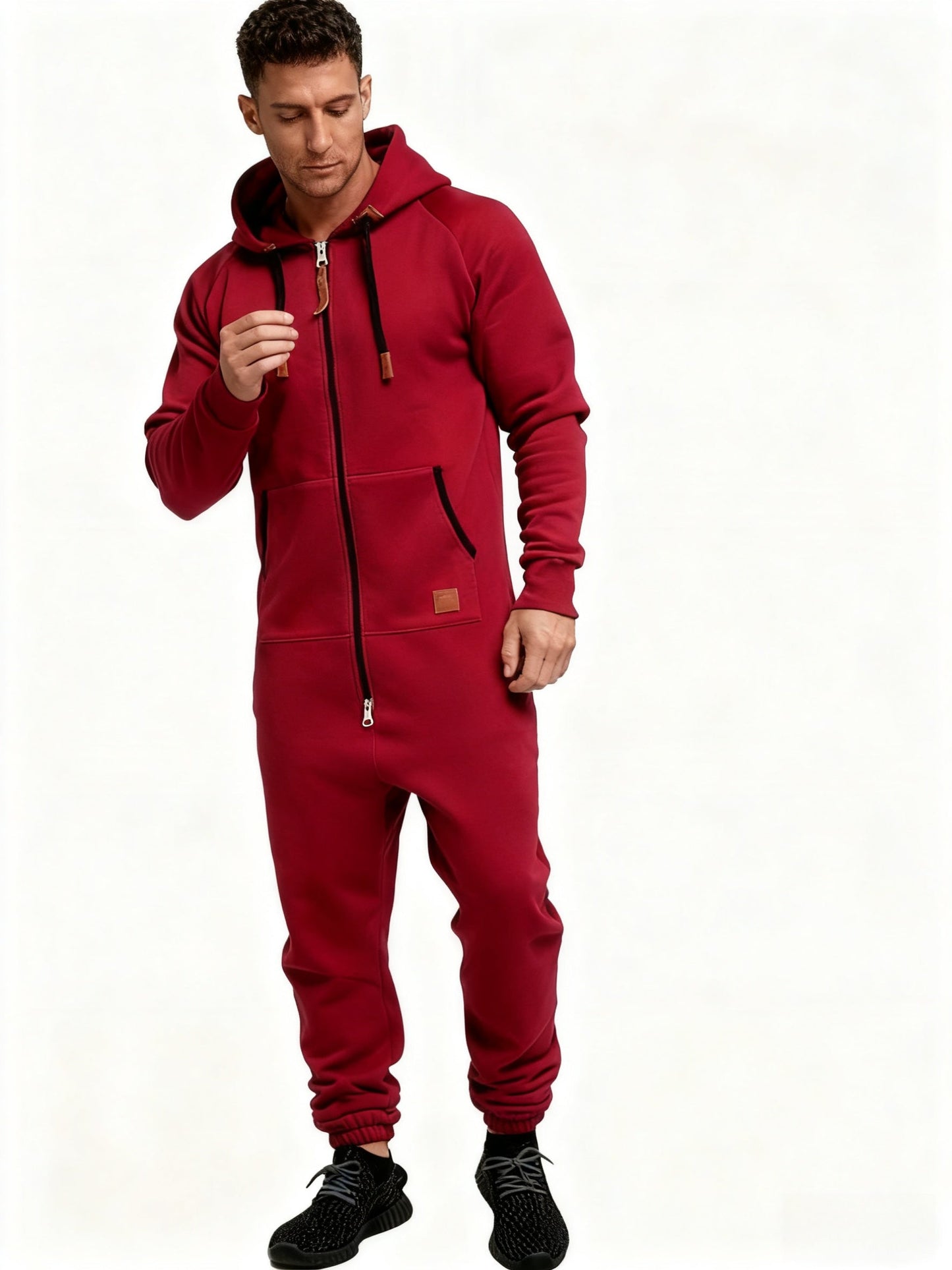 Men's Red Polyester Jumpsuit - product view 8