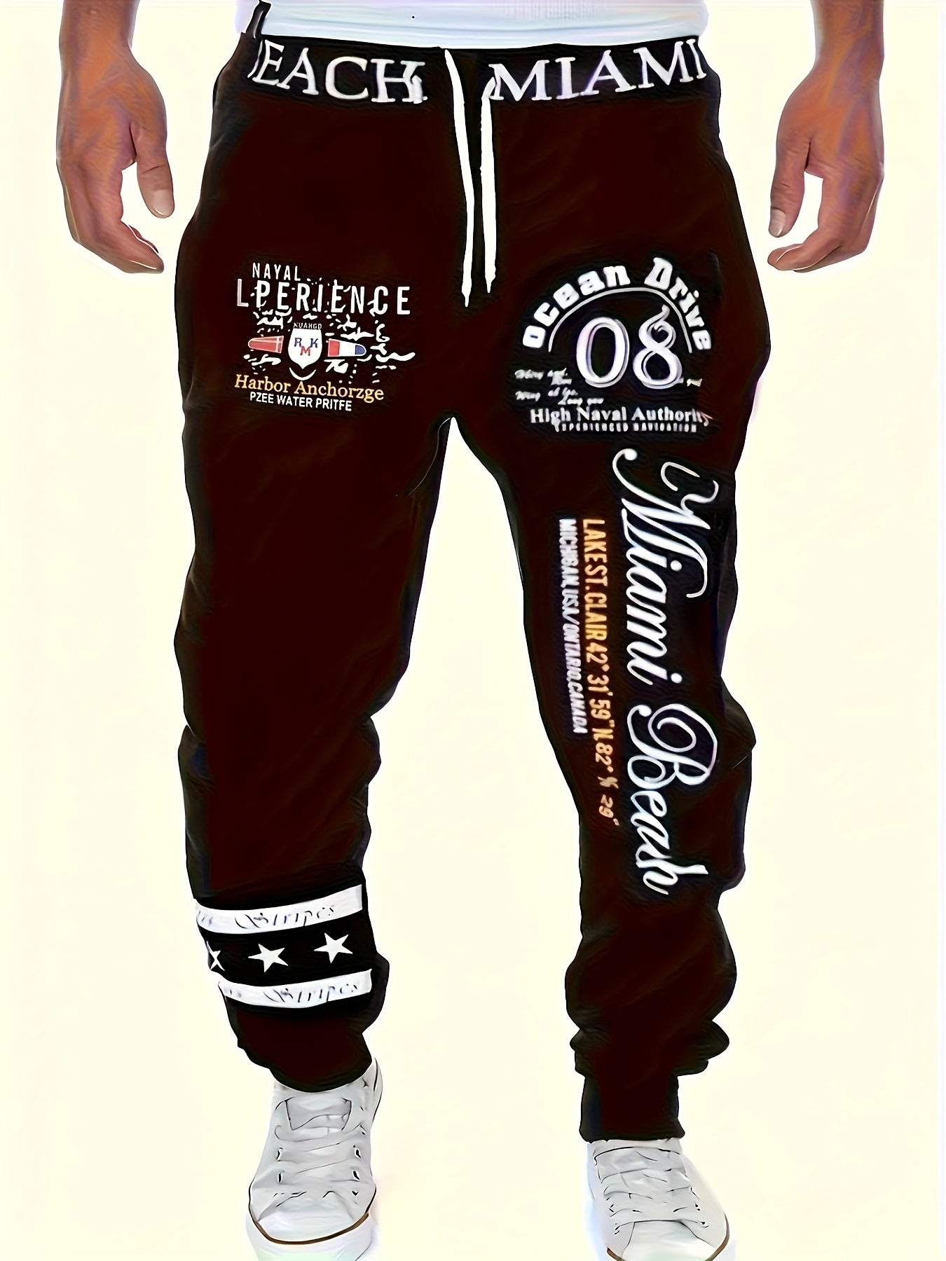 Men's White Polyester Pants - product view 11