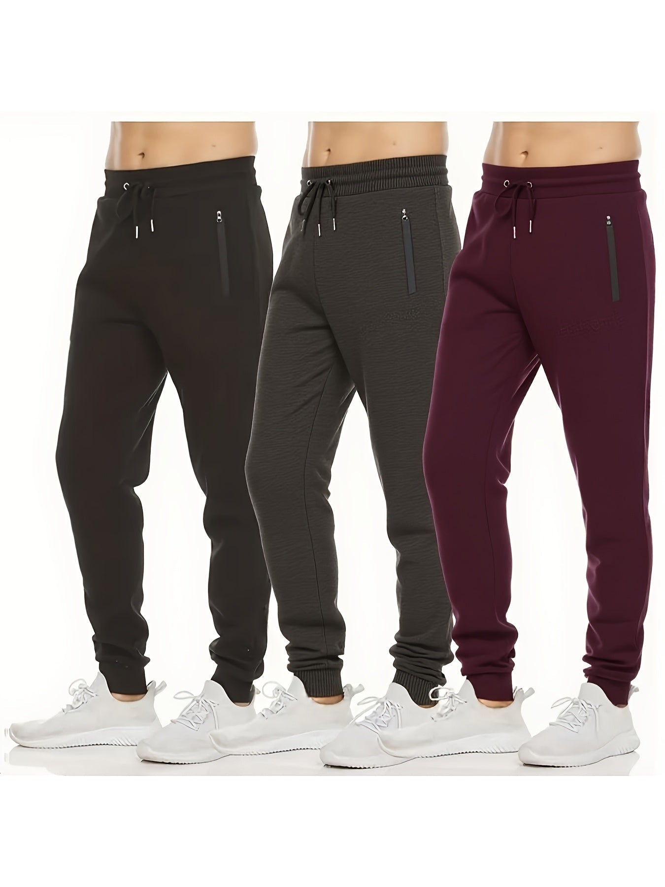 Men's Jogger Pants - Drawstring Waist With Pockets Workwear Style