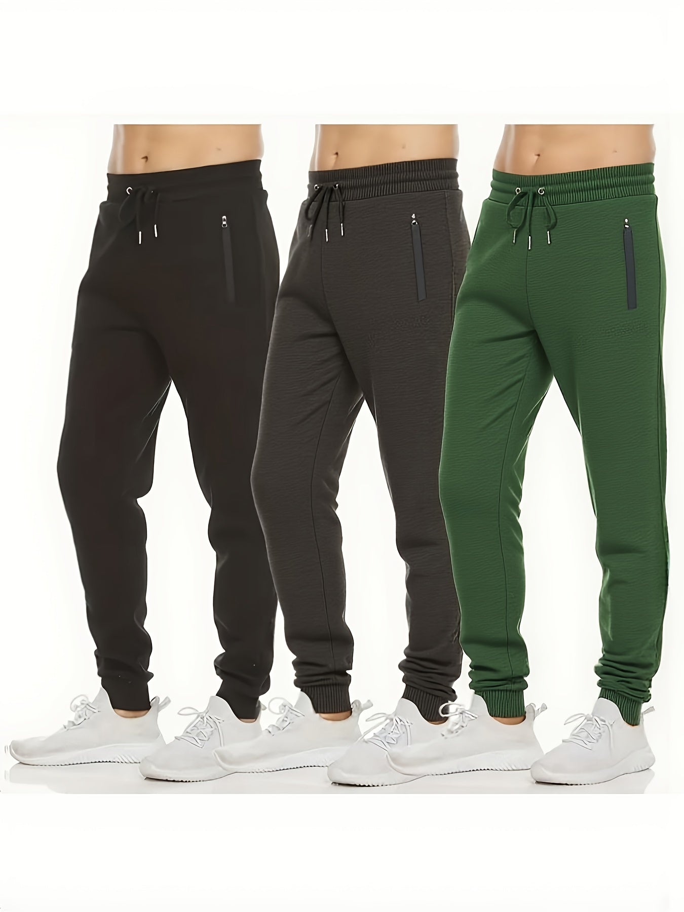 Men's Jogger Pants - Drawstring Waist With Pockets Workwear Style
