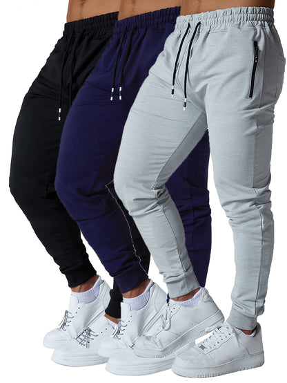 Men's Black+Navy+Light Grey Pants - product view 9