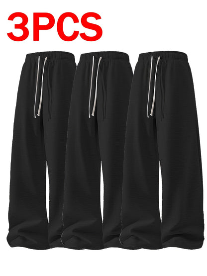 Men's Black+Black+Black Polyester Pants - product view 9