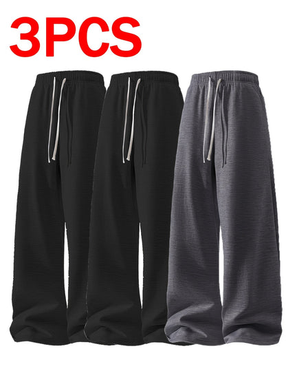Men's Black+Black+Black Polyester Pants - product view 23