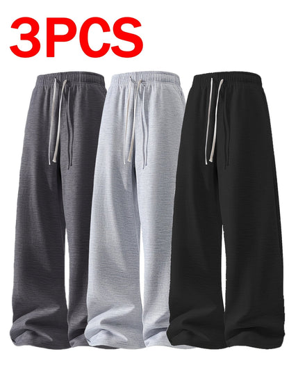 Men's Black+Black+Black Polyester Pants - product view 19