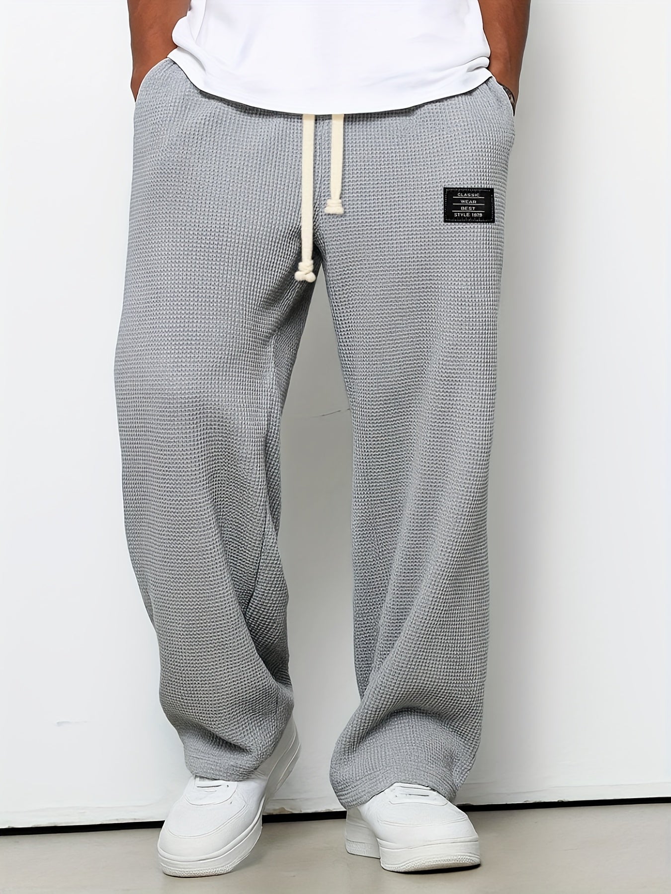 Men's White Polyester Pants - product view 9