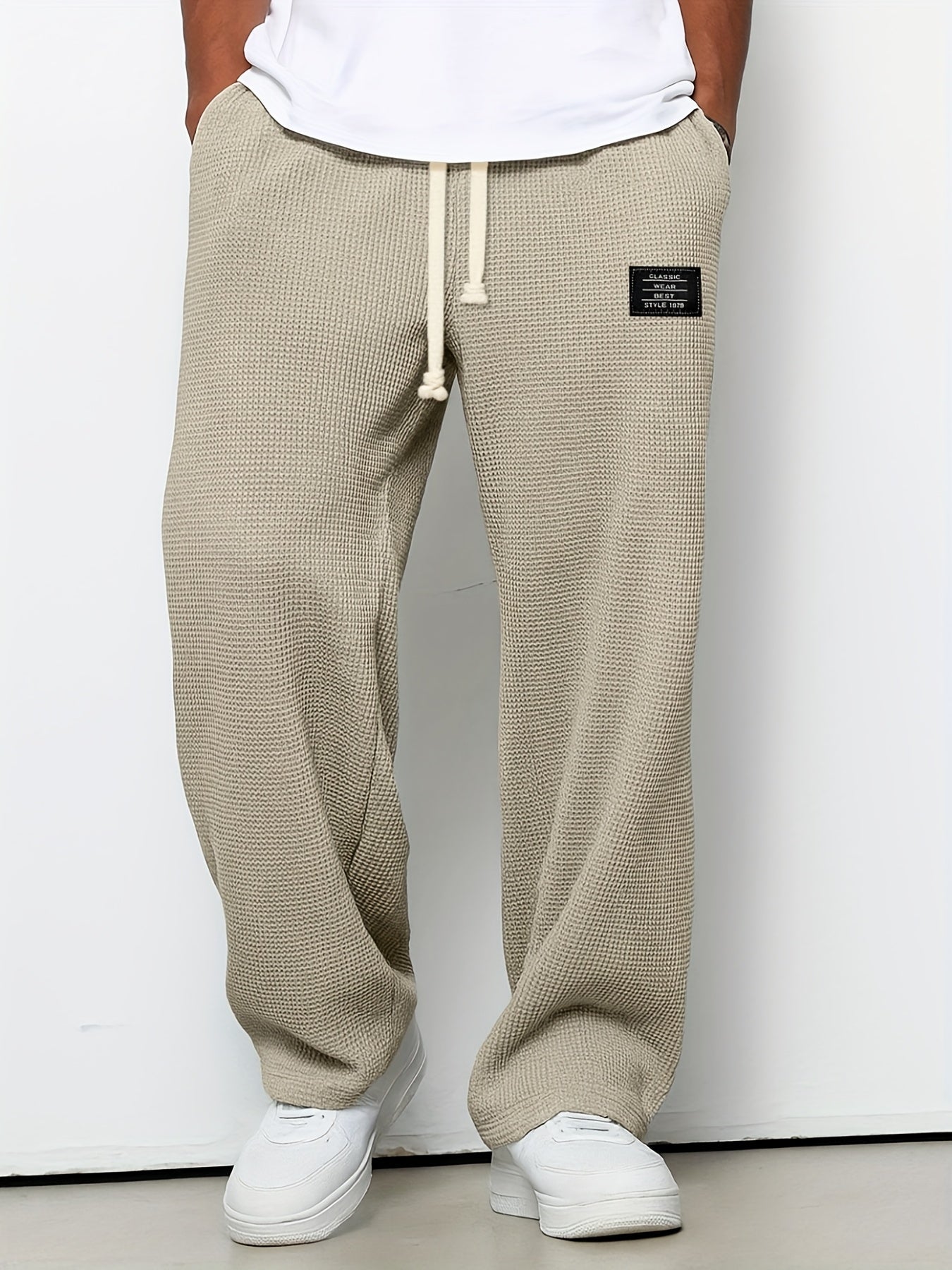 Men's White Polyester Pants - product view 17