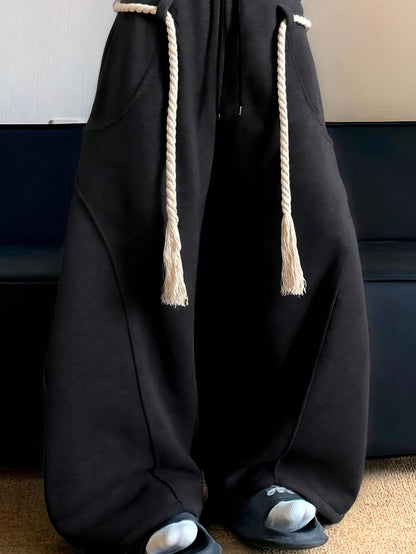 Men's Black Polyester Pants - product view 7