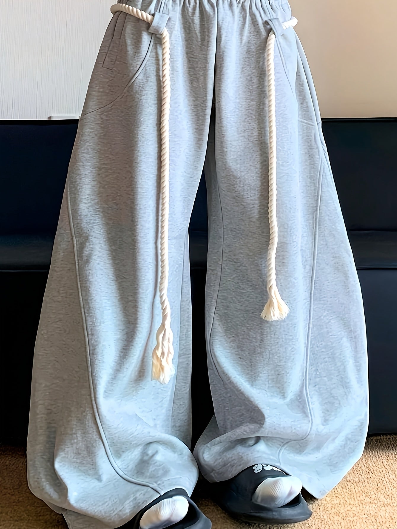 Men's Black Polyester Pants - product view 15
