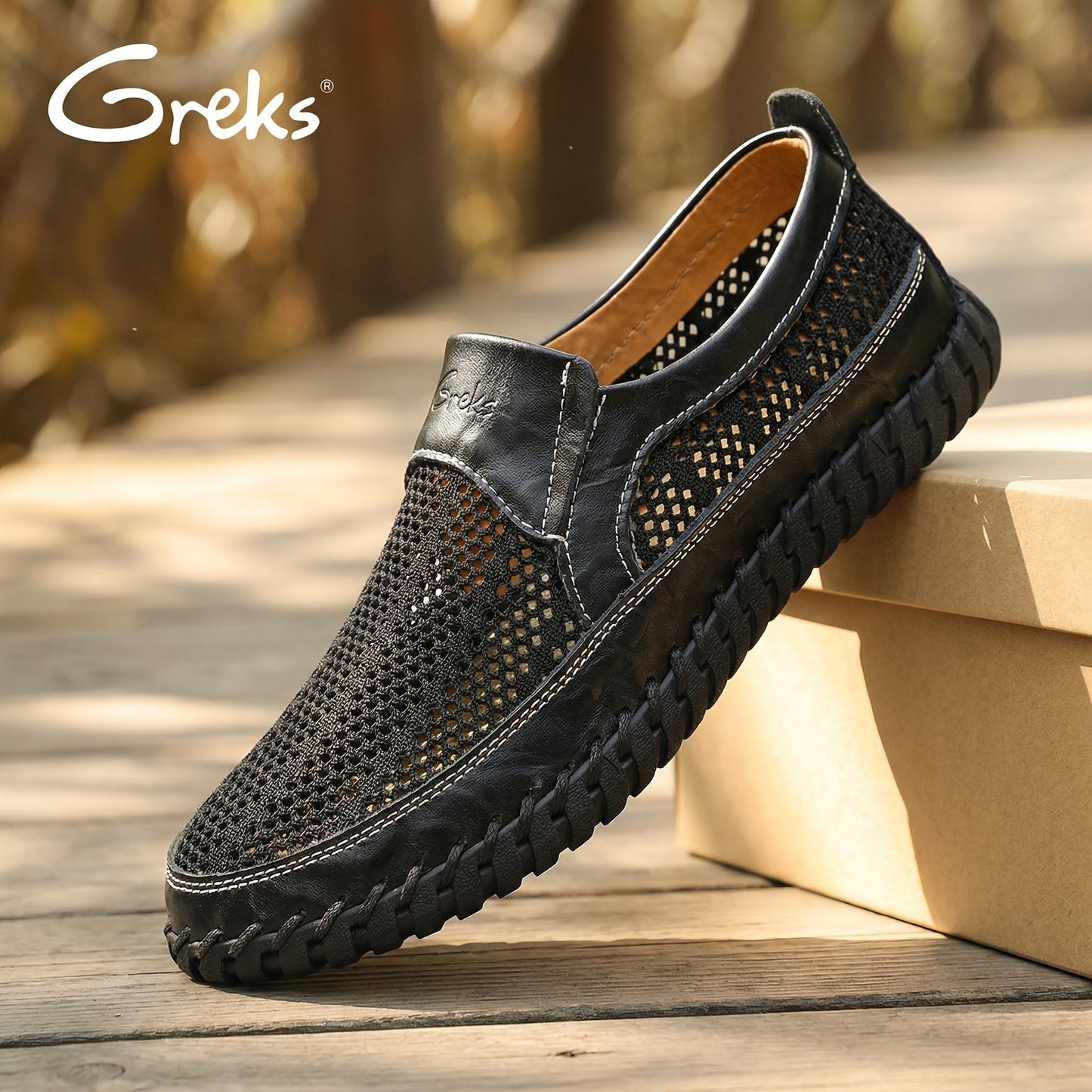 Men's Blue Mesh Shoes - product view 5