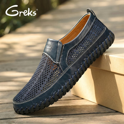 Men's Blue Mesh Shoes - product view 2