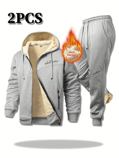 Men's Light Grey Polyester Zip-Up Long-Sleeve Jacket - product view 4