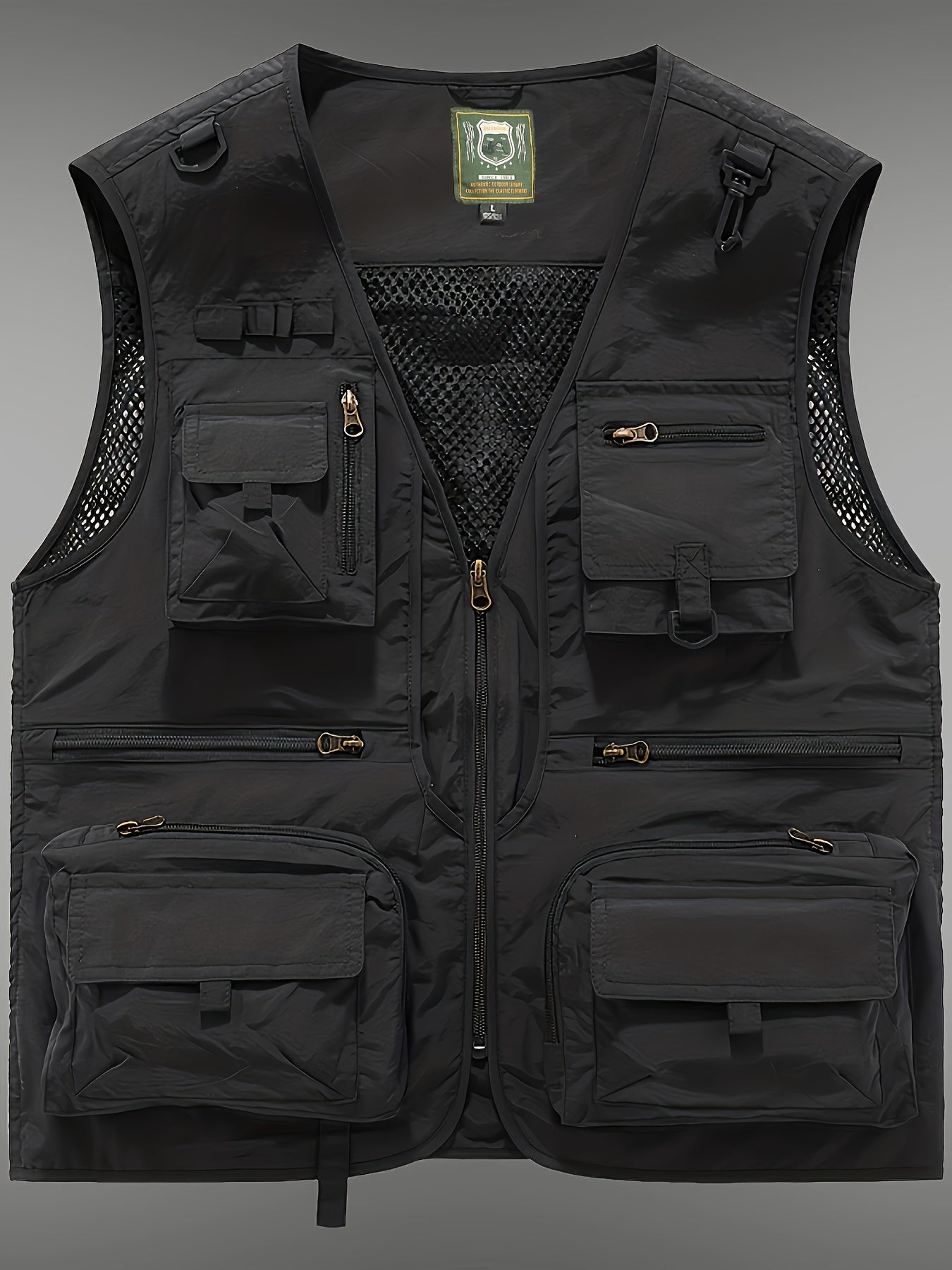 Multi pocket Cargo Vest Men's Casual Outwear Zip Up Vest For Spring Summer Outdoor - product view 14