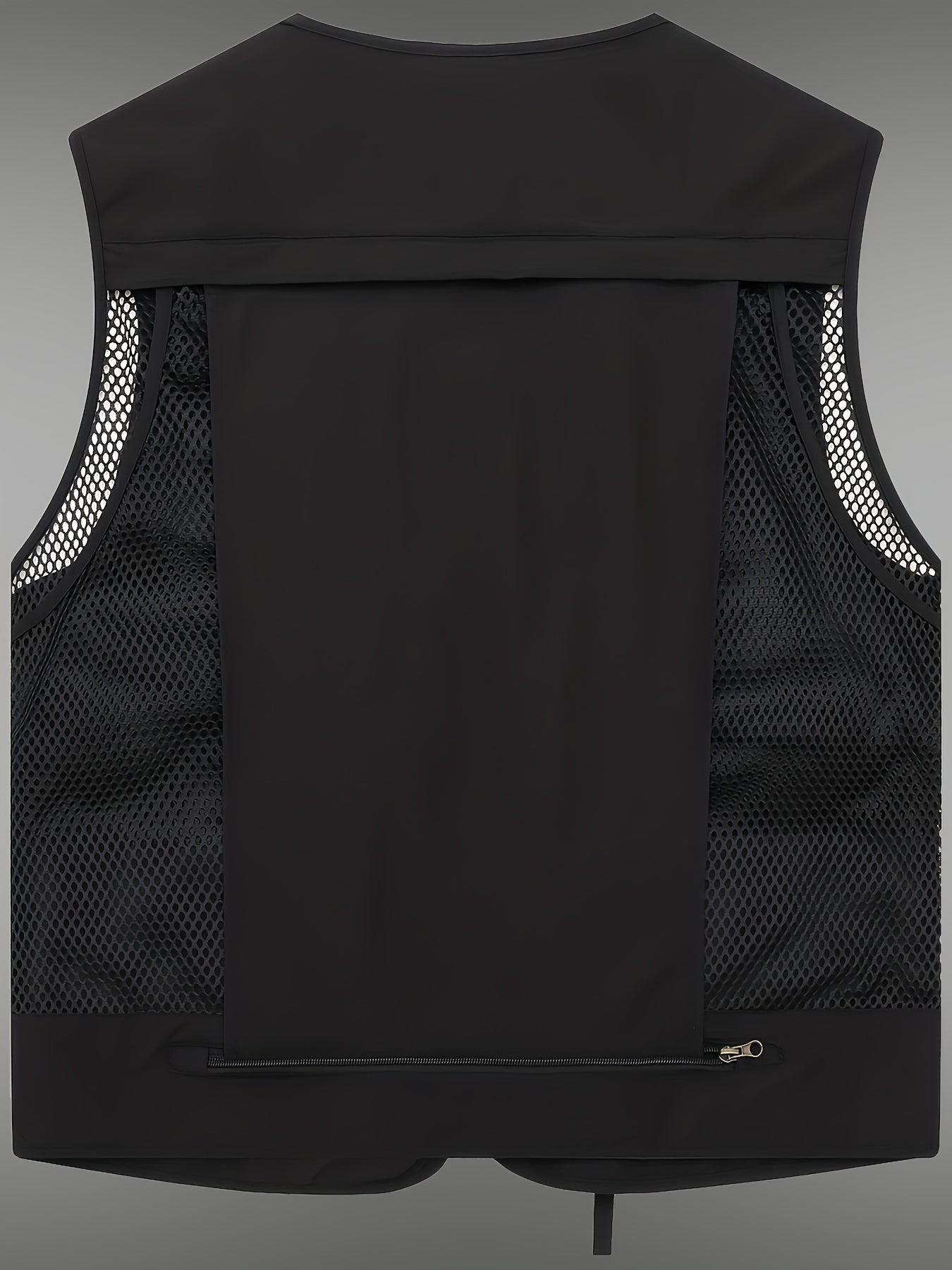 Men's Multi-Pocket Cargo Vest - Zip Front Outdoor Storage
