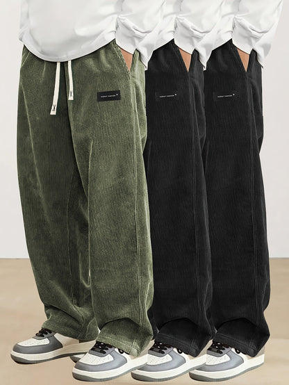 Men's Black+Black+Brown Pants - product view 40