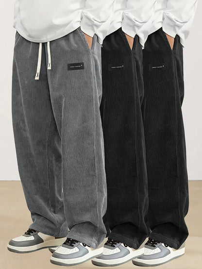 Men's Black+Black+Brown Pants - product view 42