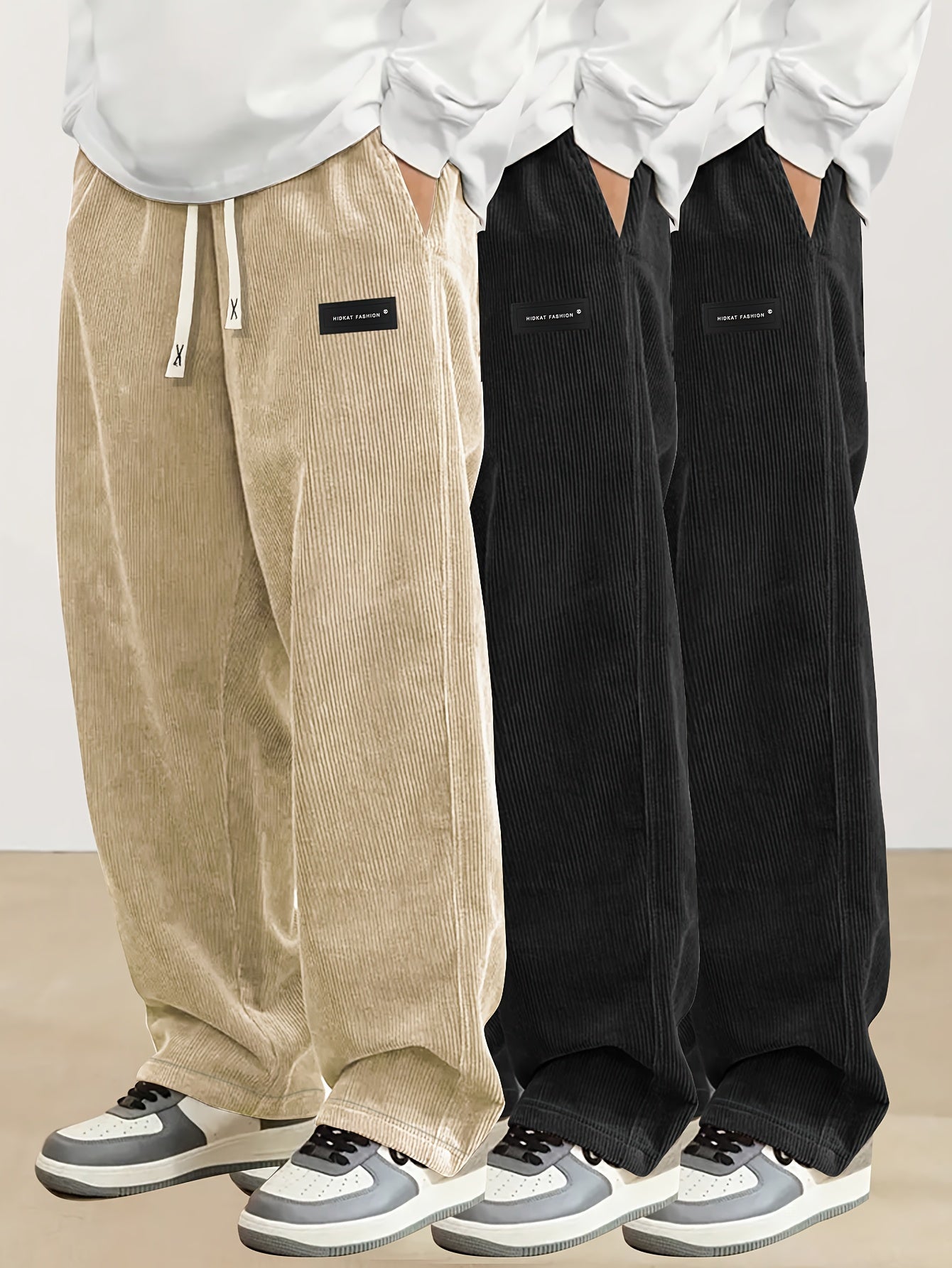 Men's Black+Black+Brown Pants - product view 14