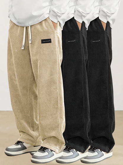 Men's Black+Black+Brown Pants - product view 14